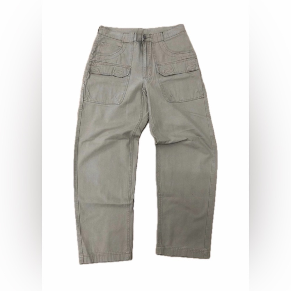 Mens REI Tan Brown Cotton Hiking Cargo Pants 34 x 32 Outdoor